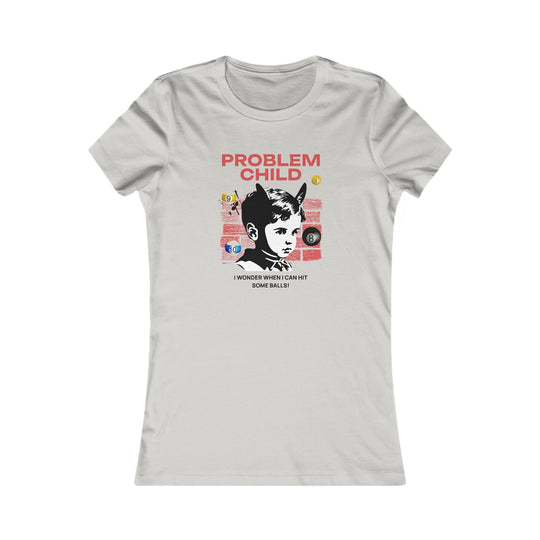 Problem Child - Pool Balls - Women's Fitted Tee - BFLY BILLIARDS