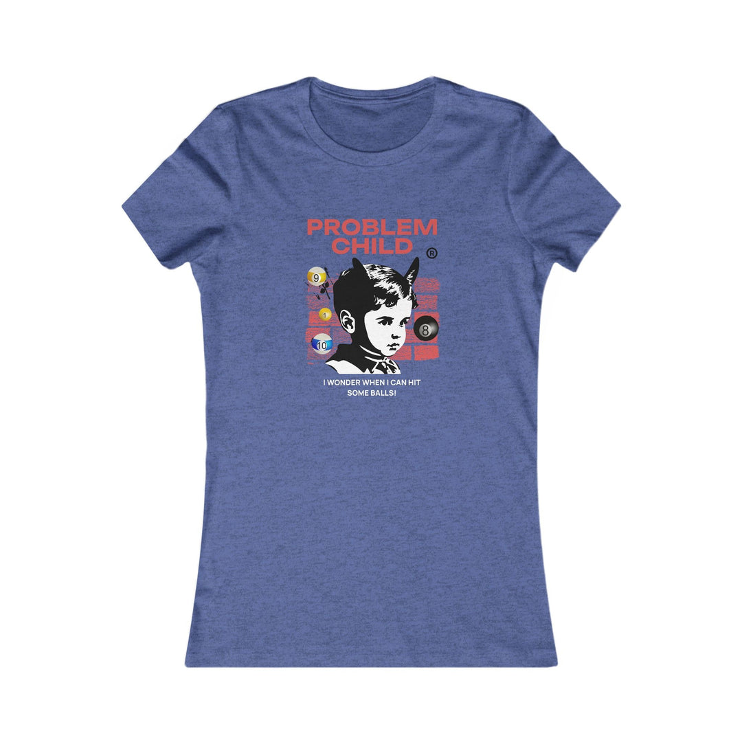 Problem Child - Pool Balls - Women's Fitted Tee - BFLY BILLIARDS