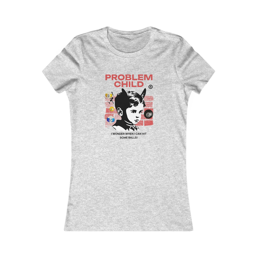 Problem Child - Pool Balls - Women's Fitted Tee - BFLY BILLIARDS