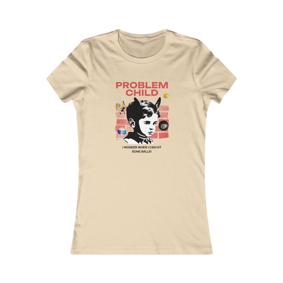 Problem Child - Pool Balls - Women's Fitted Tee - BFLY BILLIARDS