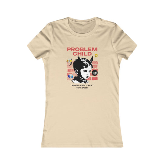 Problem Child - Pool Balls - Women's Fitted Tee - BFLY BILLIARDS