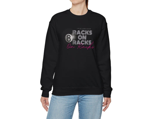 Racks on Racks - 8 Ball - Crewneck Sweatshirt - BFLY BILLIARDS