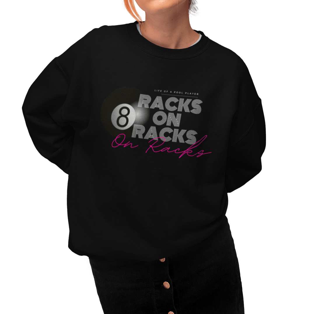 Racks on Racks - 8 Ball - Crewneck Sweatshirt - BFLY BILLIARDS