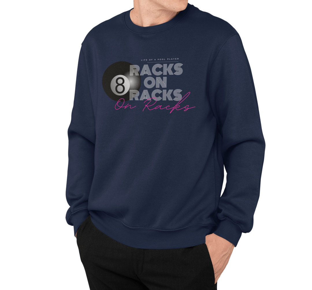 Racks on Racks - 8 Ball - Crewneck Sweatshirt - BFLY BILLIARDS