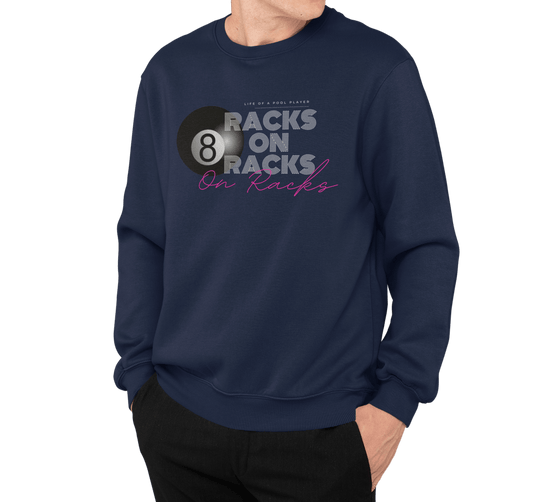 Racks on Racks - 8 Ball - Crewneck Sweatshirt - BFLY BILLIARDS