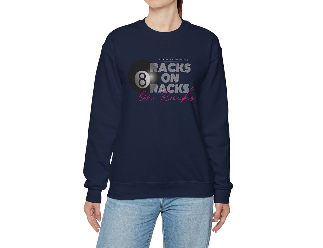 Racks on Racks - 8 Ball - Crewneck Sweatshirt - BFLY BILLIARDS