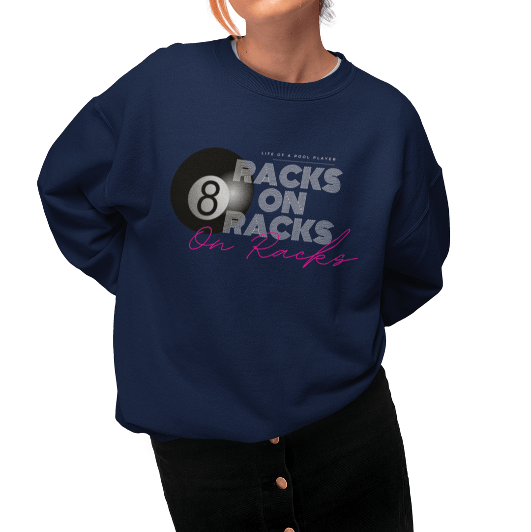 Racks on Racks - 8 Ball - Crewneck Sweatshirt - BFLY BILLIARDS