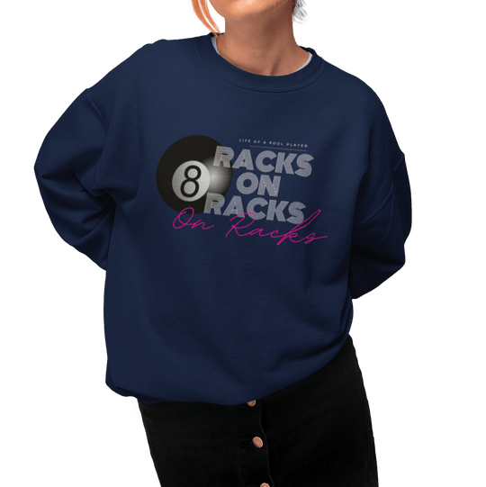 Racks on Racks - 8 Ball - Crewneck Sweatshirt - BFLY BILLIARDS