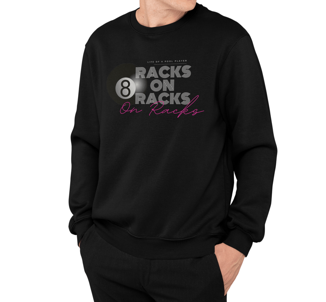 Racks on Racks - 8 Ball - Crewneck Sweatshirt - BFLY BILLIARDS