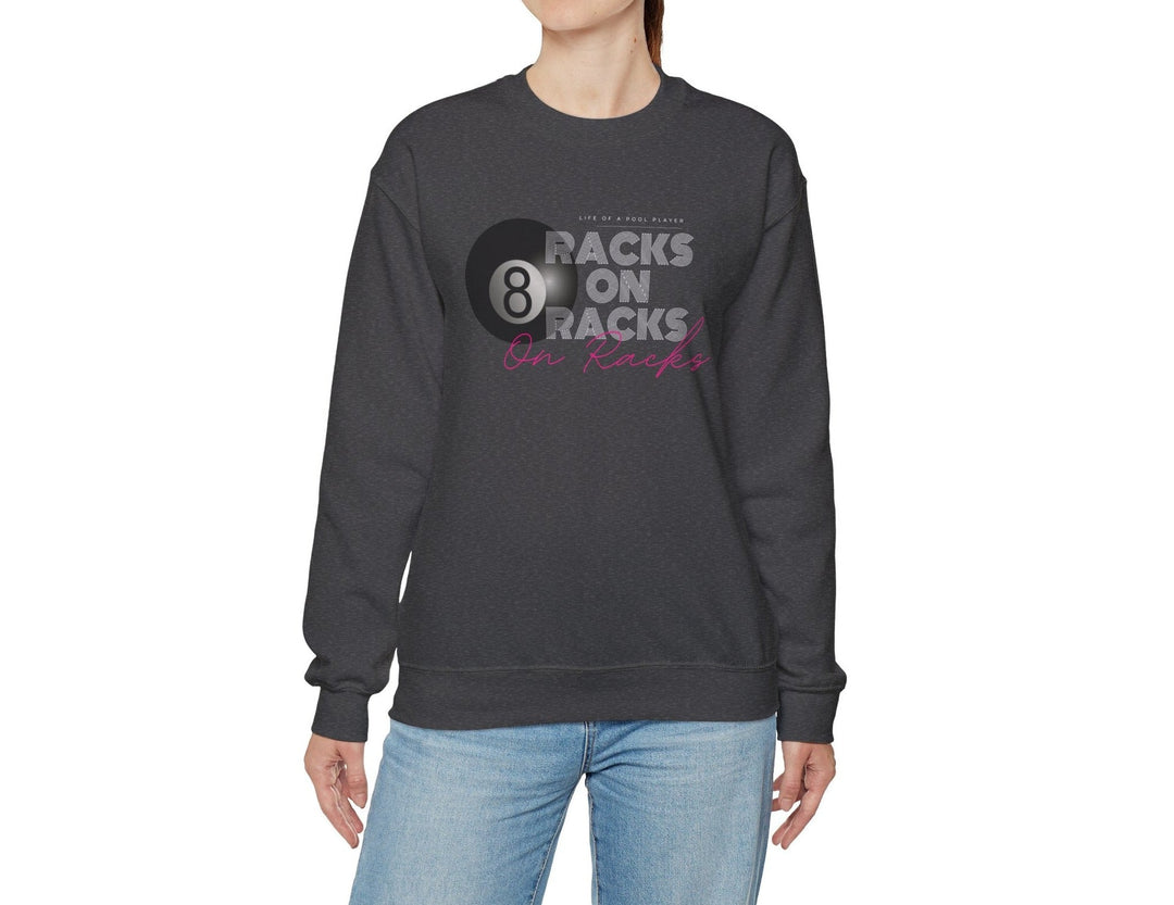 Racks on Racks - 8 Ball - Crewneck Sweatshirt - BFLY BILLIARDS