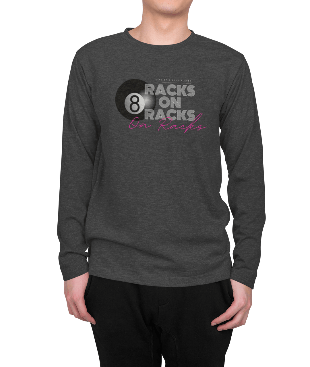 Racks on Racks - 8 Ball - Long Sleeve Tee - BFLY BILLIARDS