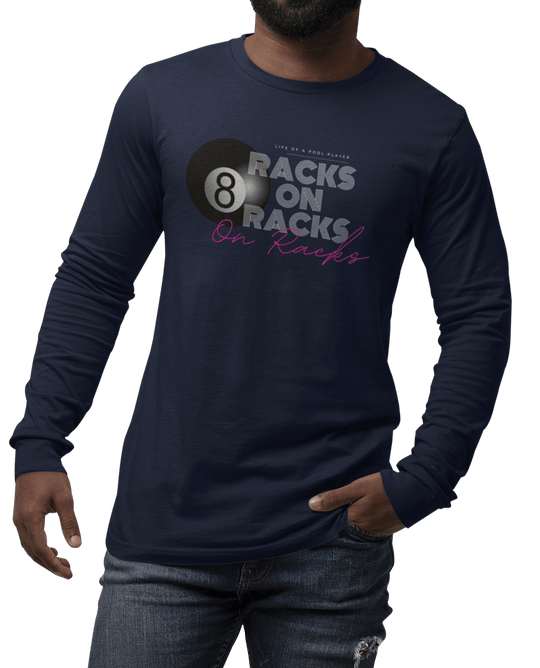 Racks on Racks - 8 Ball - Long Sleeve Tee - BFLY BILLIARDS