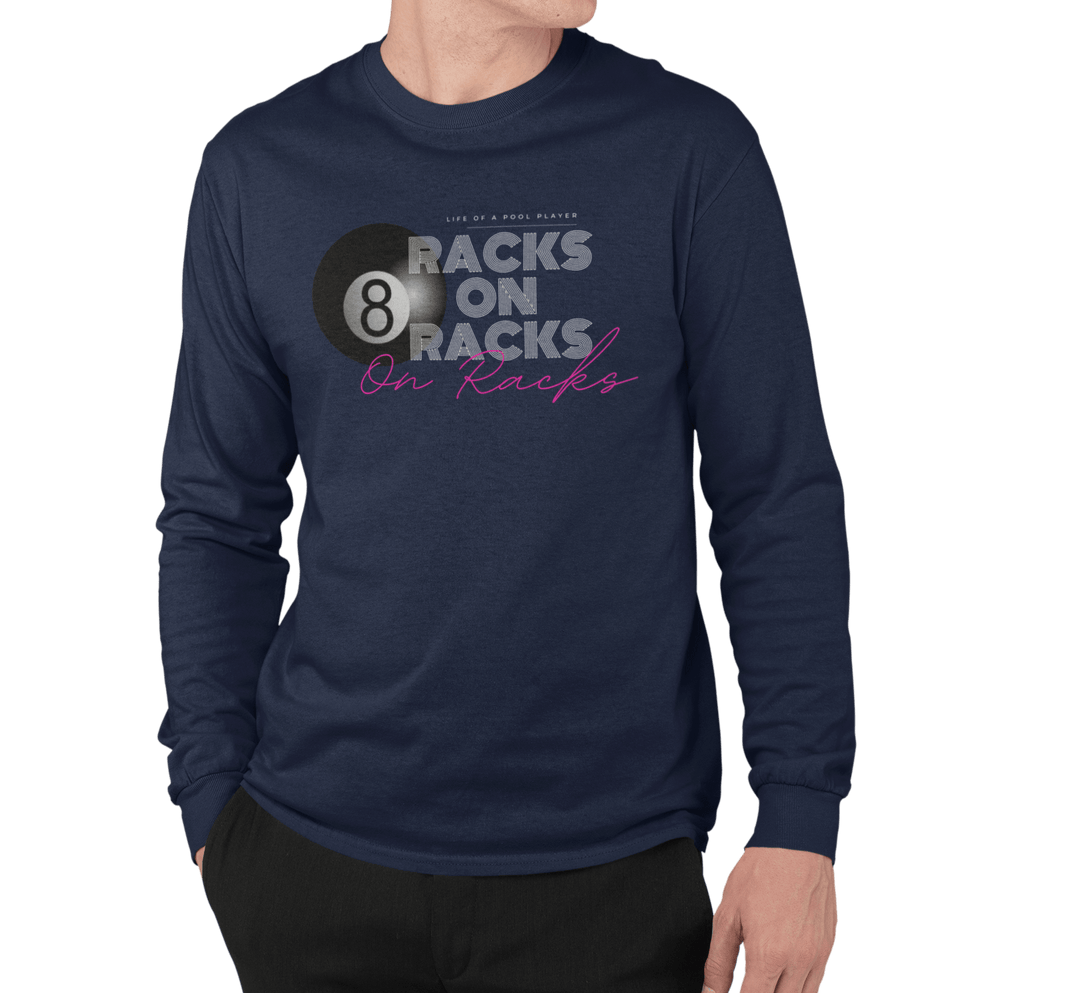 Racks on Racks - 8 Ball - Long Sleeve Tee - BFLY BILLIARDS