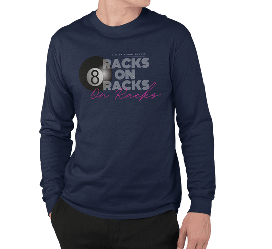 Racks on Racks - 8 Ball - Long Sleeve Tee - BFLY BILLIARDS