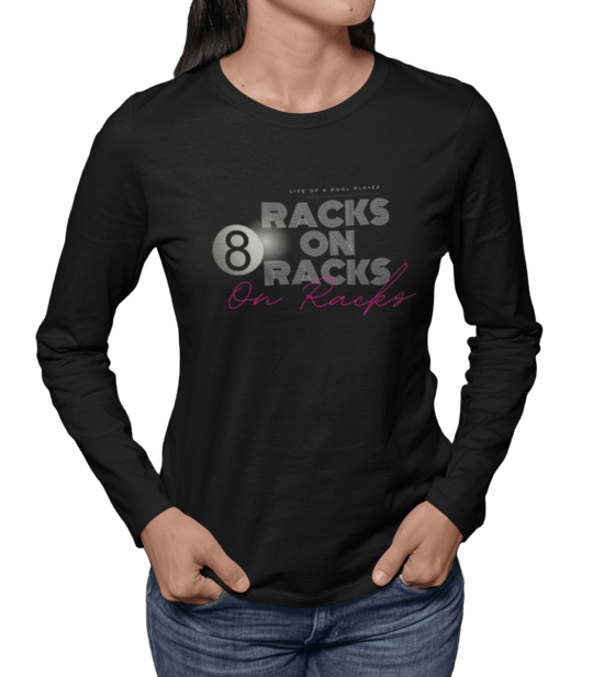 Racks on Racks - 8 Ball - Long Sleeve Tee - BFLY BILLIARDS