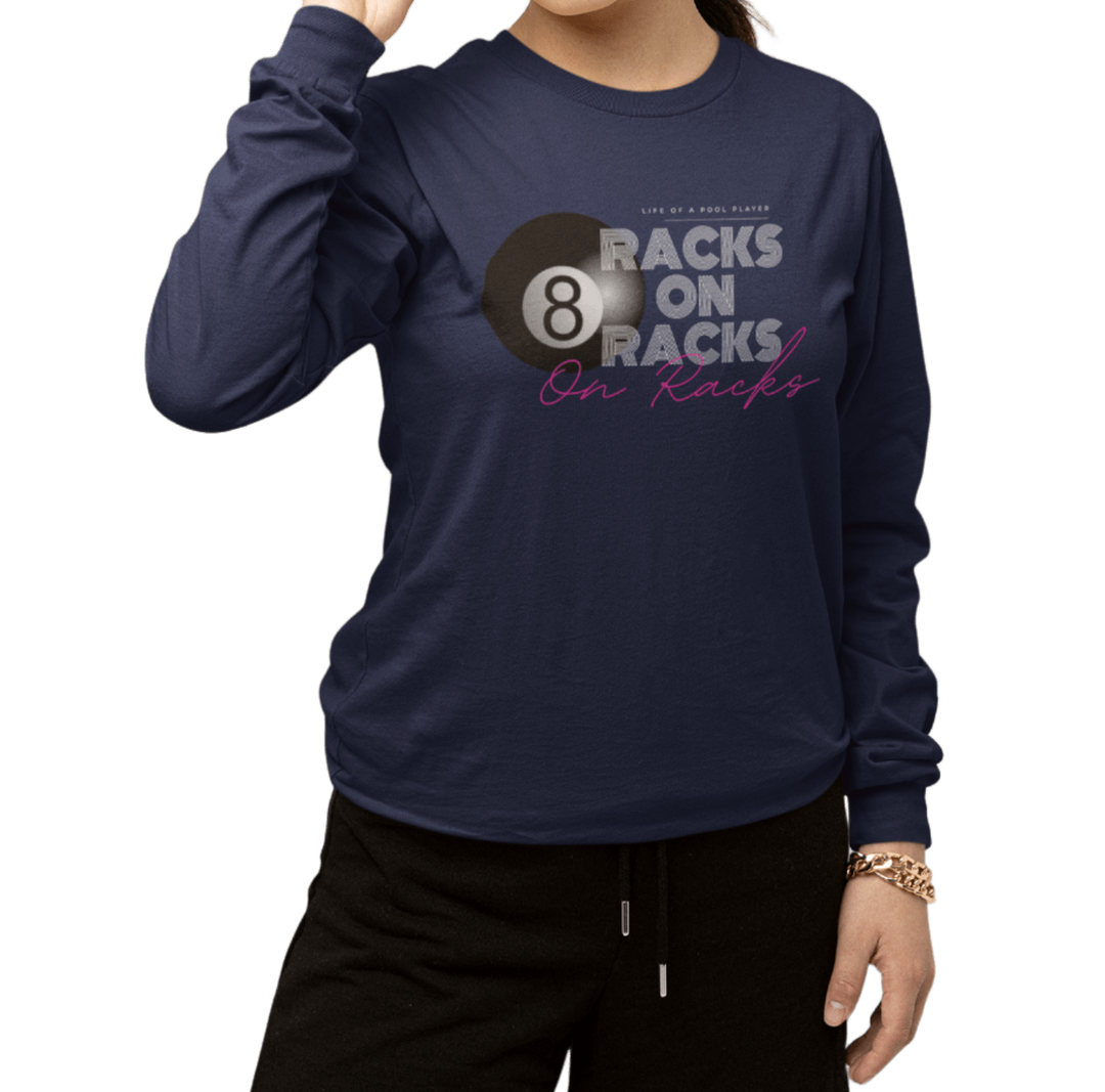 Racks on Racks - 8 Ball - Long Sleeve Tee - BFLY BILLIARDS