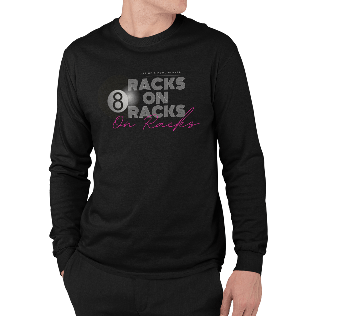 Racks on Racks - 8 Ball - Long Sleeve Tee - BFLY BILLIARDS