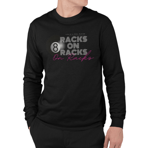 Racks on Racks - 8 Ball - Long Sleeve Tee - BFLY BILLIARDS