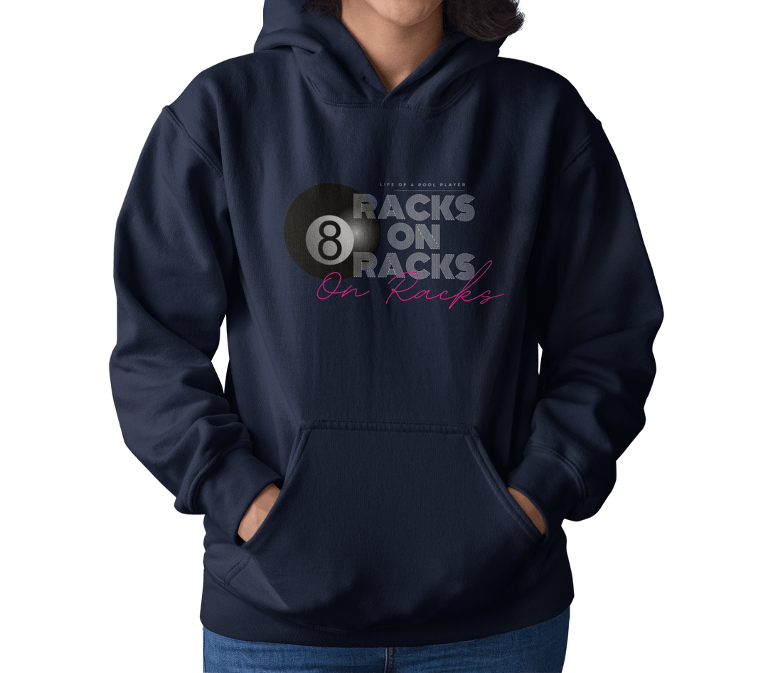 Racks on Racks - 8 Ball - Pullover Hoodie - BFLY BILLIARDS