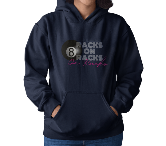 Racks on Racks - 8 Ball - Pullover Hoodie - BFLY BILLIARDS