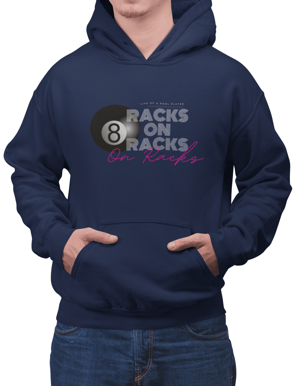 Racks on Racks - 8 Ball - Pullover Hoodie - BFLY BILLIARDS
