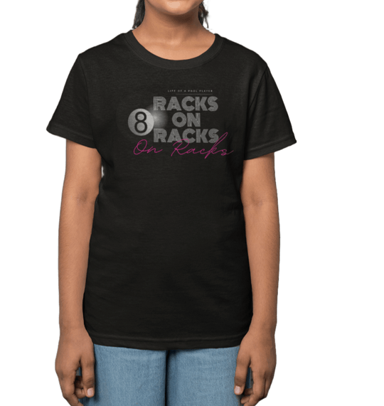 Racks on Racks - 8 Ball - Youth Cotton Tee - BFLY BILLIARDS
