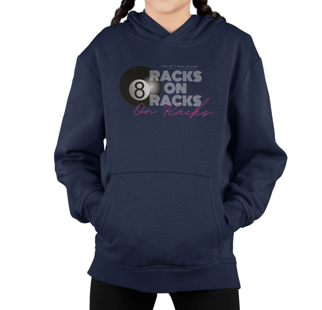 Racks on Racks - 8 Ball - Youth Hoodie - BFLY BILLIARDS