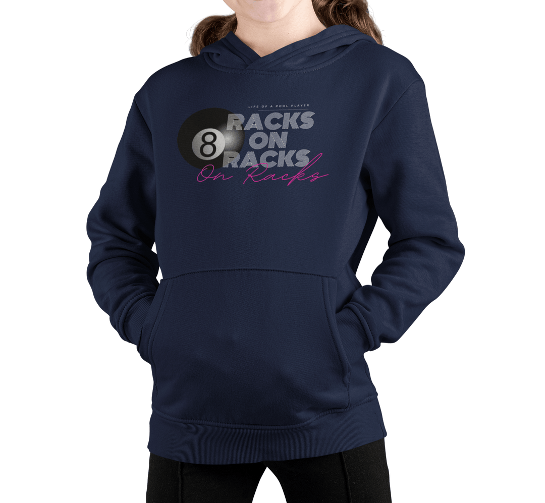 Racks on Racks - 8 Ball - Youth Hoodie - BFLY BILLIARDS