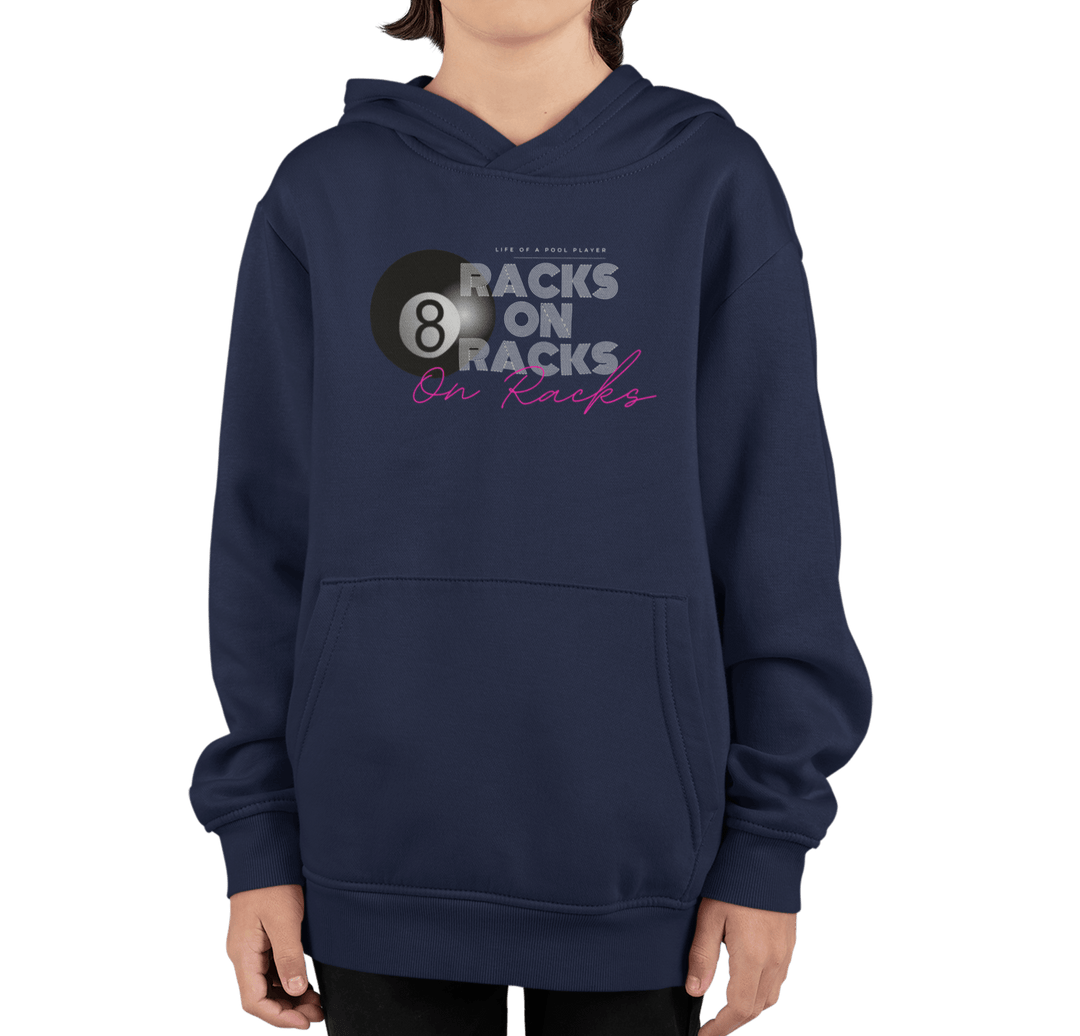Racks on Racks - 8 Ball - Youth Hoodie - BFLY BILLIARDS