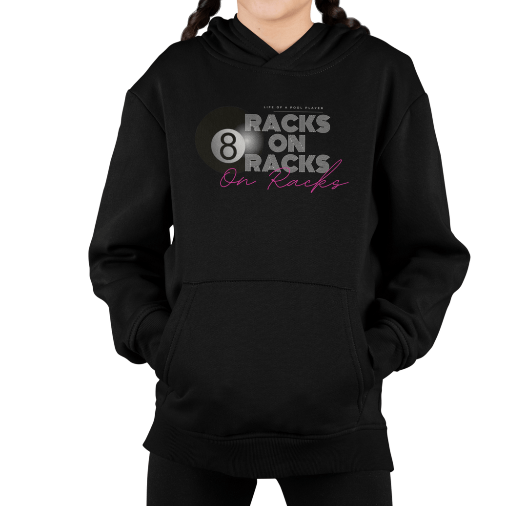 Racks on Racks - 8 Ball - Youth Hoodie - BFLY BILLIARDS