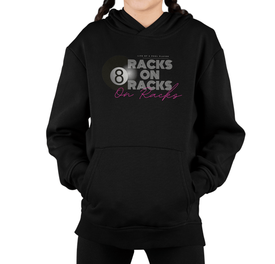 Racks on Racks - 8 Ball - Youth Hoodie - BFLY BILLIARDS