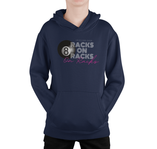 Racks on Racks - 8 Ball - Youth Hoodie - BFLY BILLIARDS