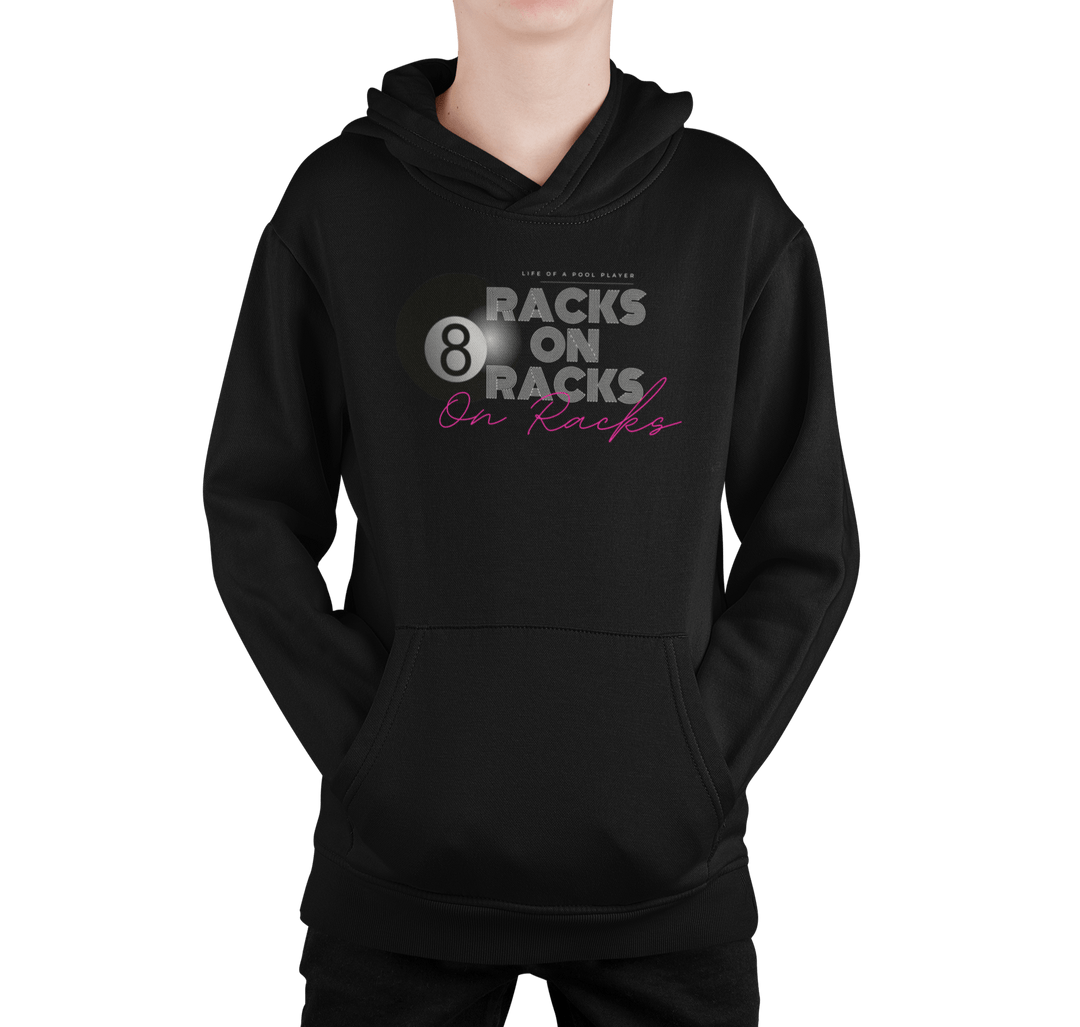 Racks on Racks - 8 Ball - Youth Hoodie - BFLY BILLIARDS