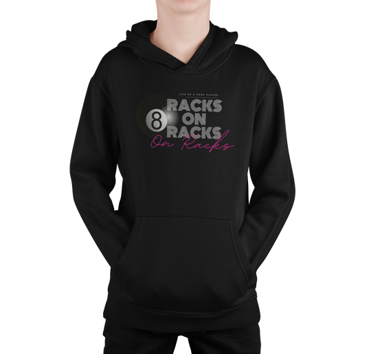 Racks on Racks - 8 Ball - Youth Hoodie - BFLY BILLIARDS