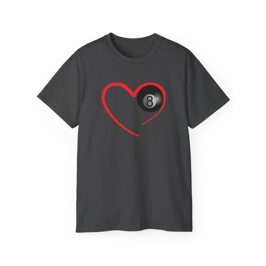 Red Line Love - 8 Ball - Unisex Cotton T-Shirt - BFLY BILLIARDS