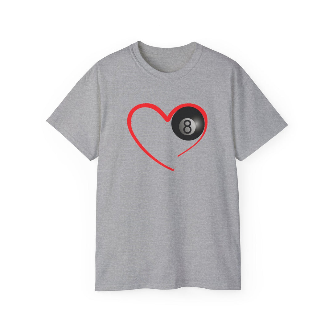 Red Line Love - 8 Ball - Unisex Cotton T-Shirt - BFLY BILLIARDS