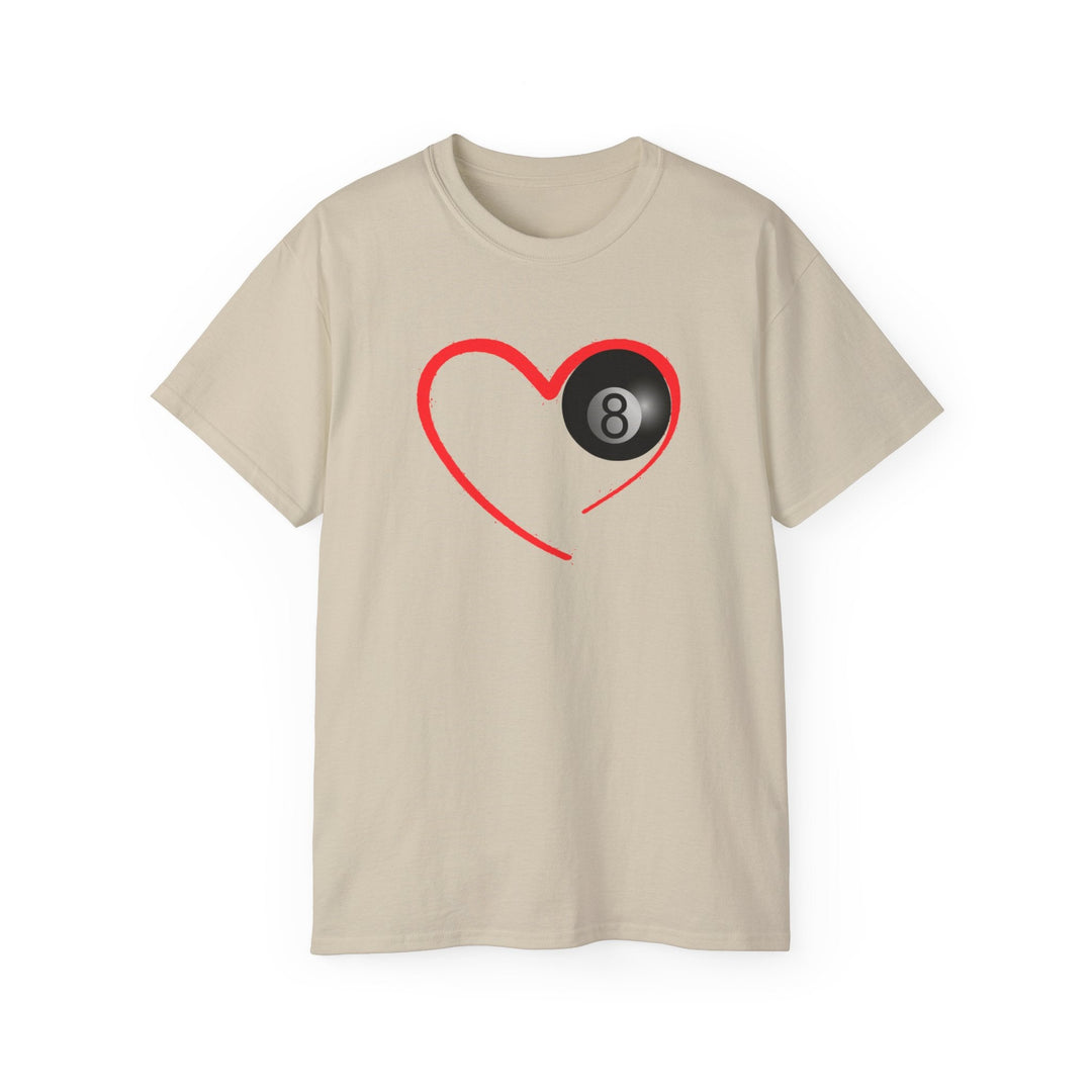 Red Line Love - 8 Ball - Unisex Cotton T-Shirt - BFLY BILLIARDS