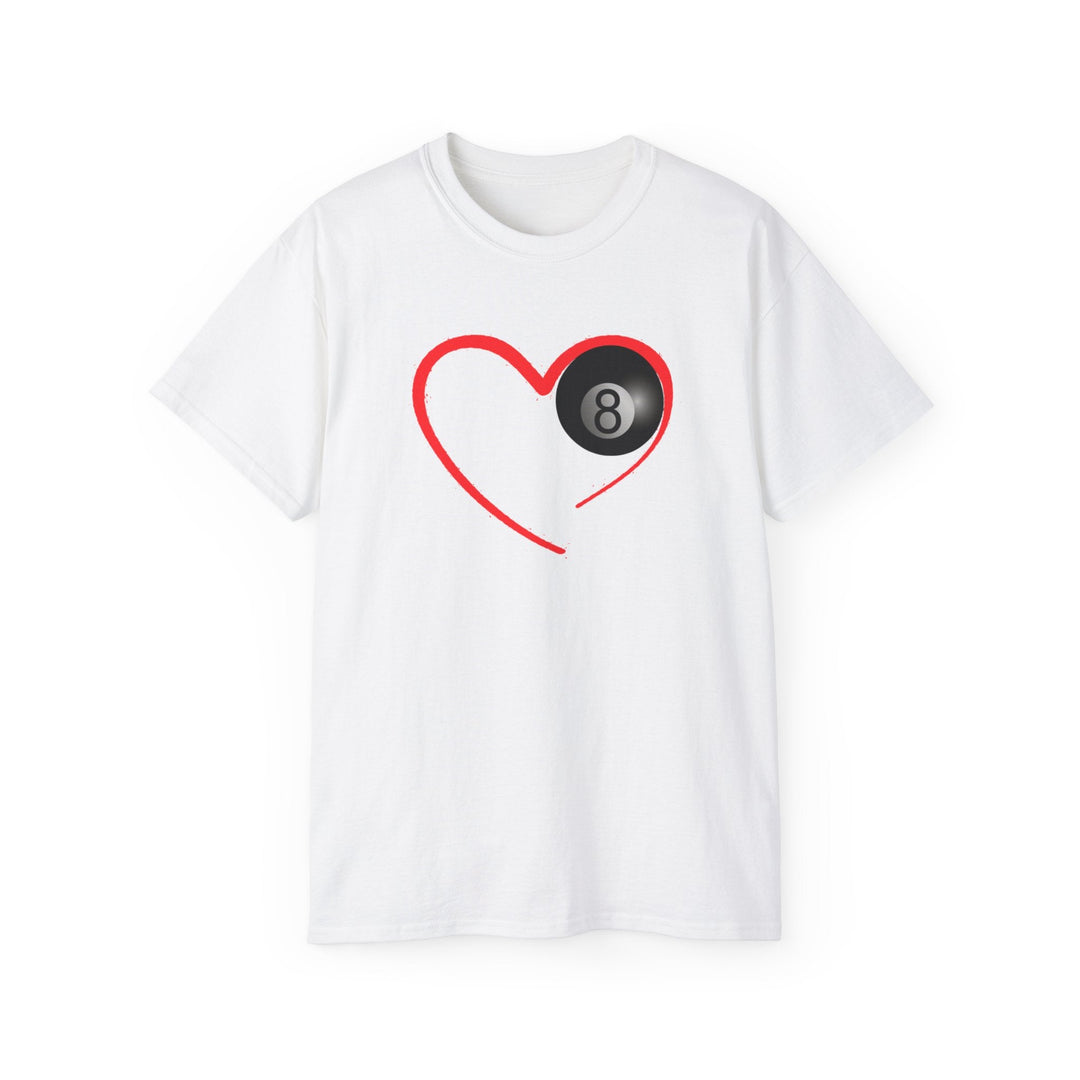 Red Line Love - 8 Ball - Unisex Cotton T-Shirt - BFLY BILLIARDS