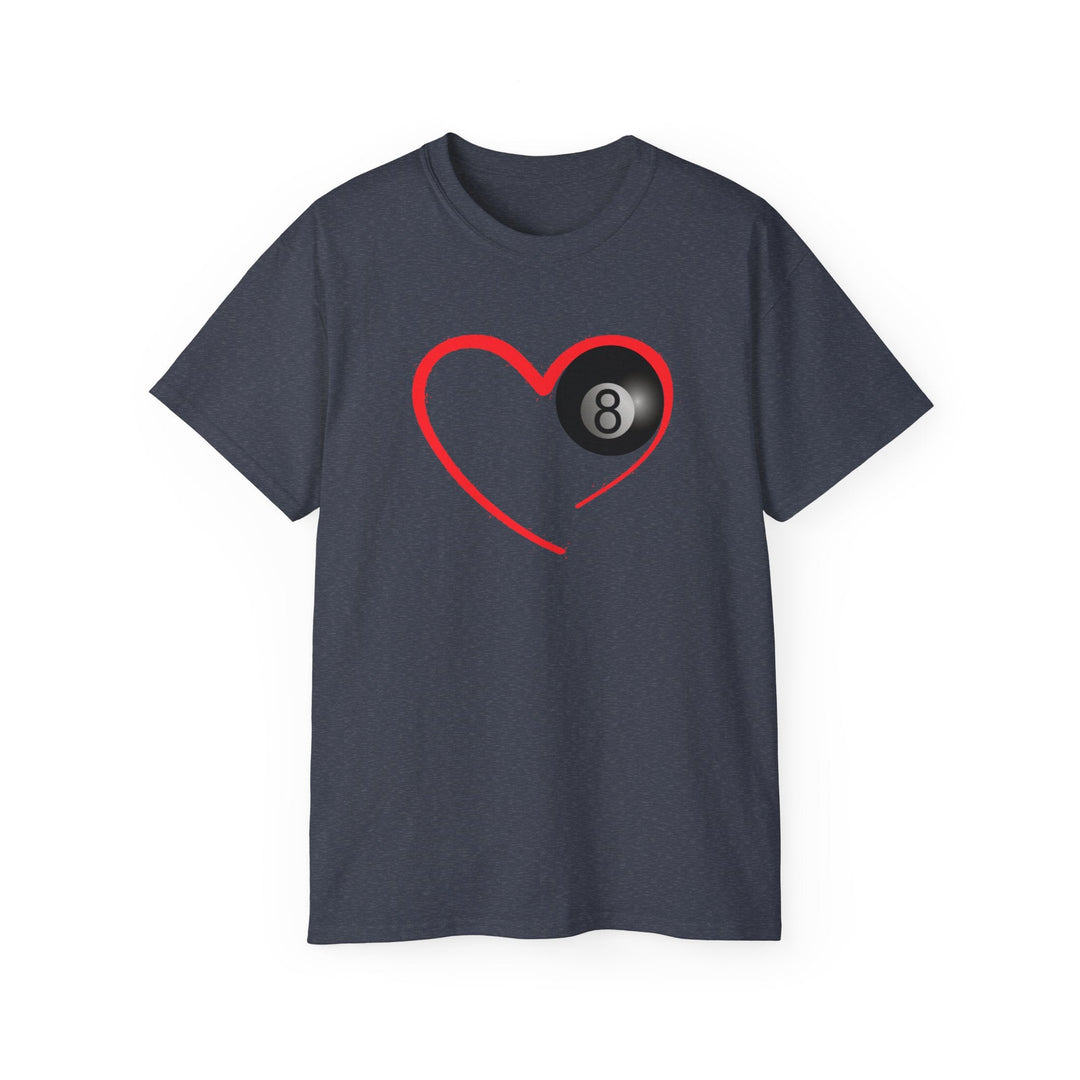 Red Line Love - 8 Ball - Unisex Cotton T-Shirt - BFLY BILLIARDS