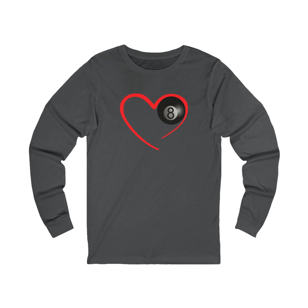 Red Line Love - 8 Ball - Unisex Long Sleeve Tee - BFLY BILLIARDS