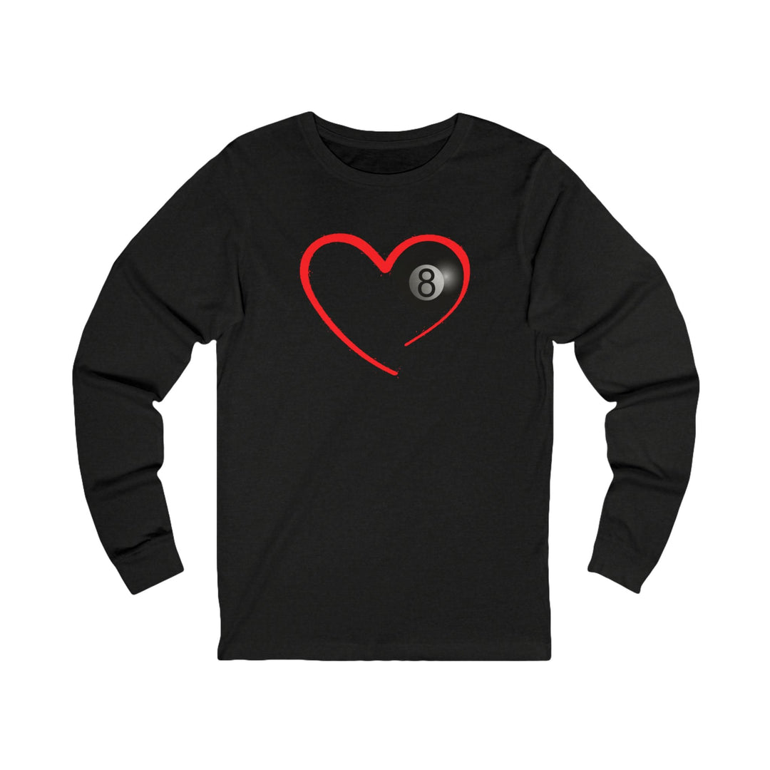 Red Line Love - 8 Ball - Unisex Long Sleeve Tee - BFLY BILLIARDS