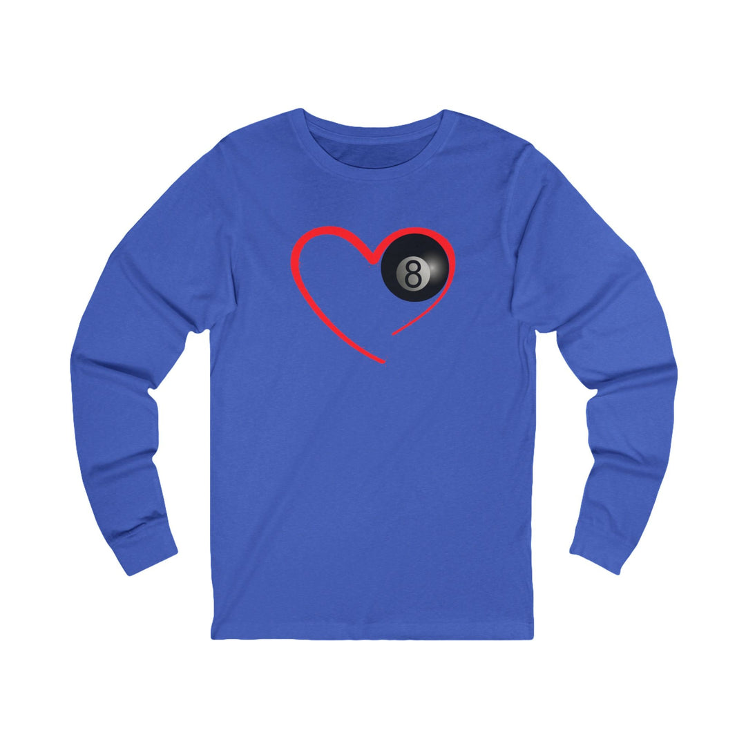 Red Line Love - 8 Ball - Unisex Long Sleeve Tee - BFLY BILLIARDS