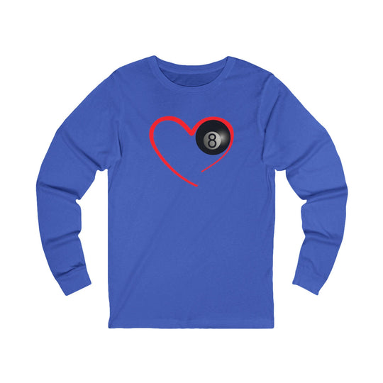 Red Line Love - 8 Ball - Unisex Long Sleeve Tee - BFLY BILLIARDS