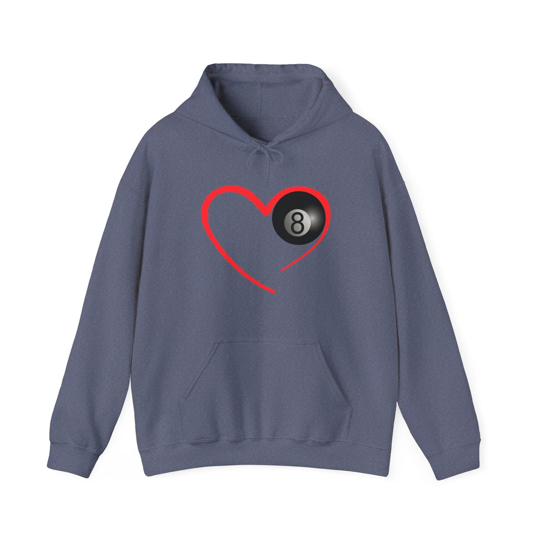 Red Line Love - 8 Ball - Unisex Pullover Hoodie - BFLY BILLIARDS