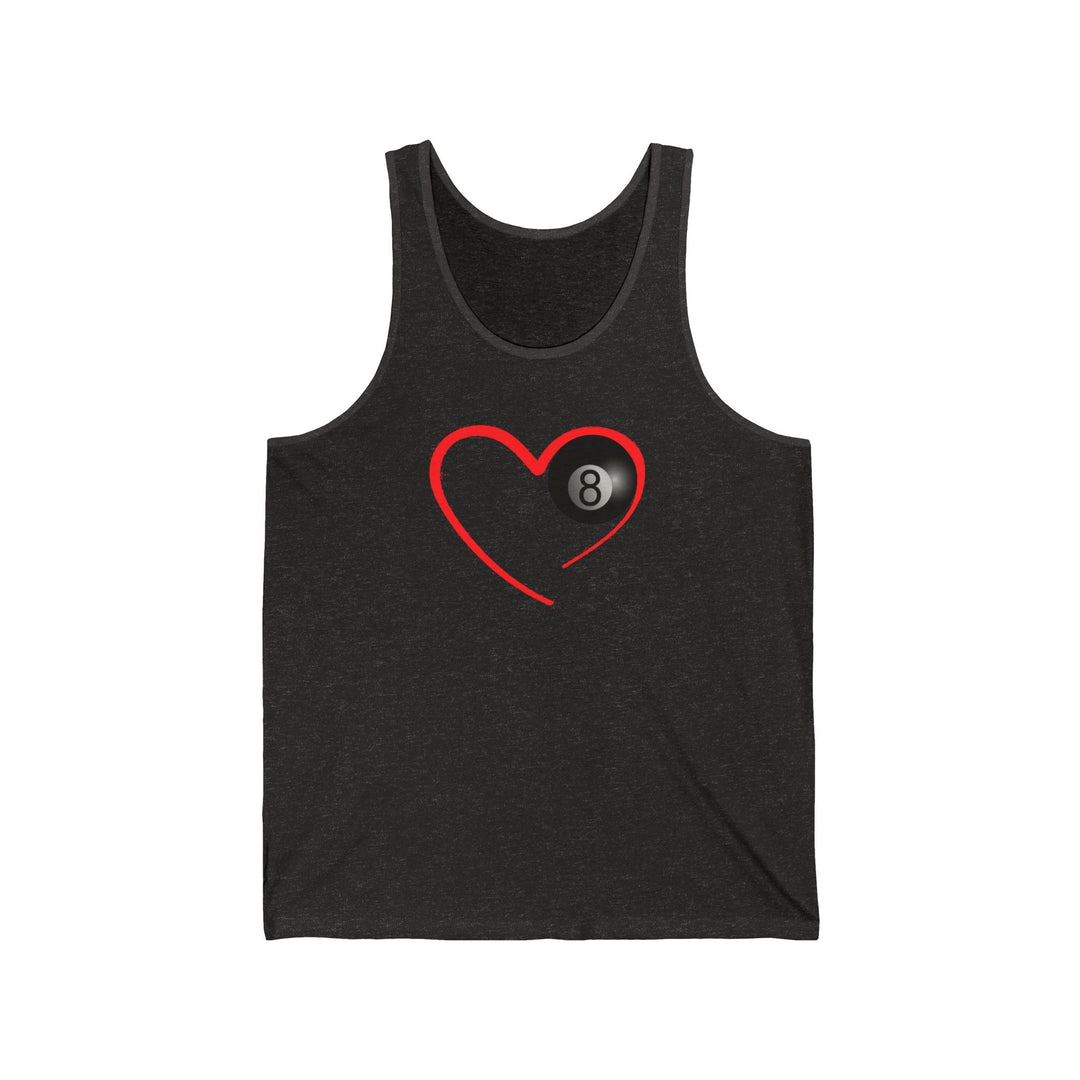 Red Line Love - 8 Ball - Unisex Tank Top - BFLY BILLIARDS