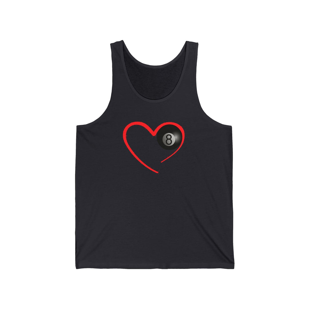 Red Line Love - 8 Ball - Unisex Tank Top - BFLY BILLIARDS