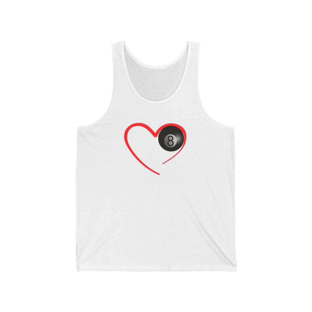 Red Line Love - 8 Ball - Unisex Tank Top - BFLY BILLIARDS