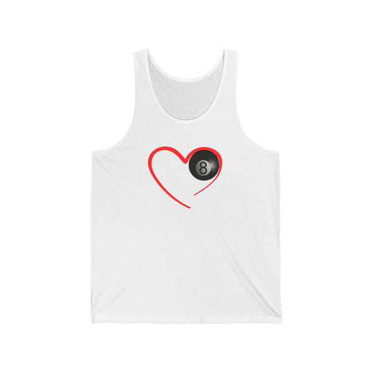 Red Line Love - 8 Ball - Unisex Tank Top - BFLY BILLIARDS