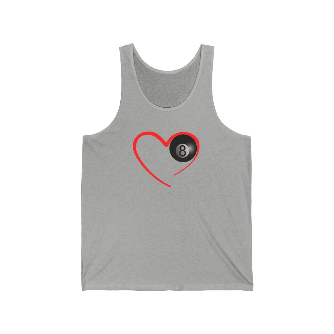 Red Line Love - 8 Ball - Unisex Tank Top - BFLY BILLIARDS