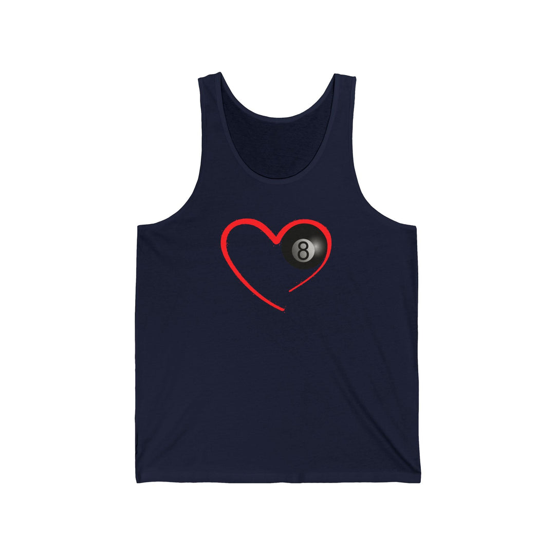 Red Line Love - 8 Ball - Unisex Tank Top - BFLY BILLIARDS